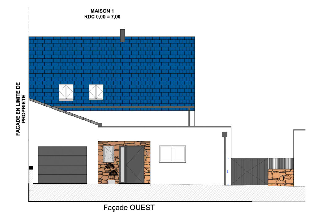 Plan facade Ouest