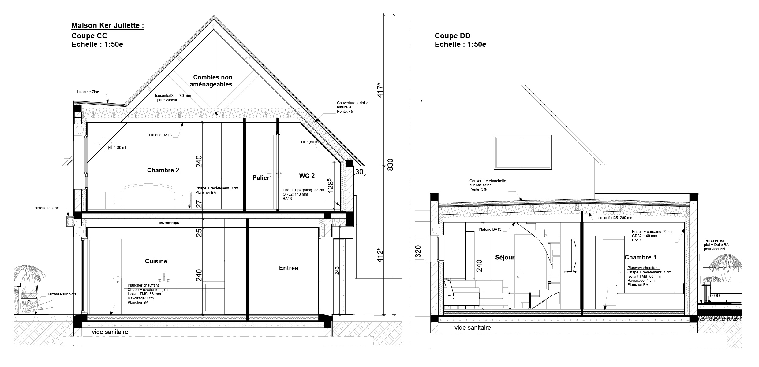 Maison en coupe