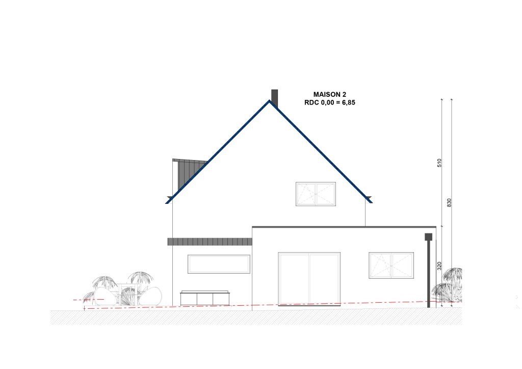 Plan facade Sud