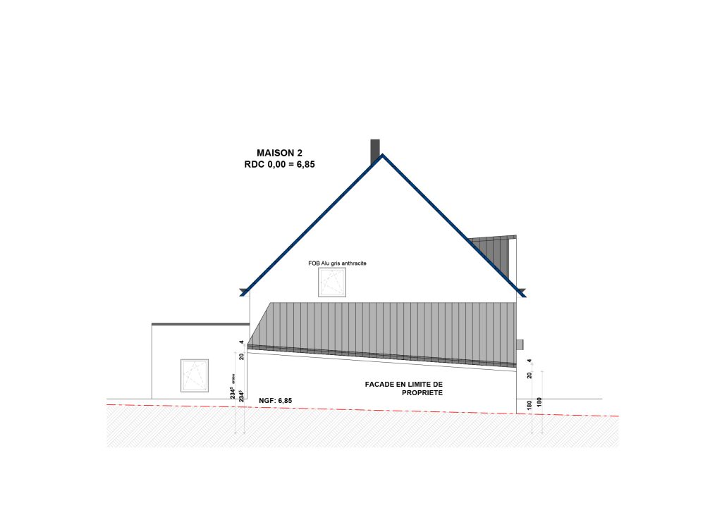 Plan facade nord